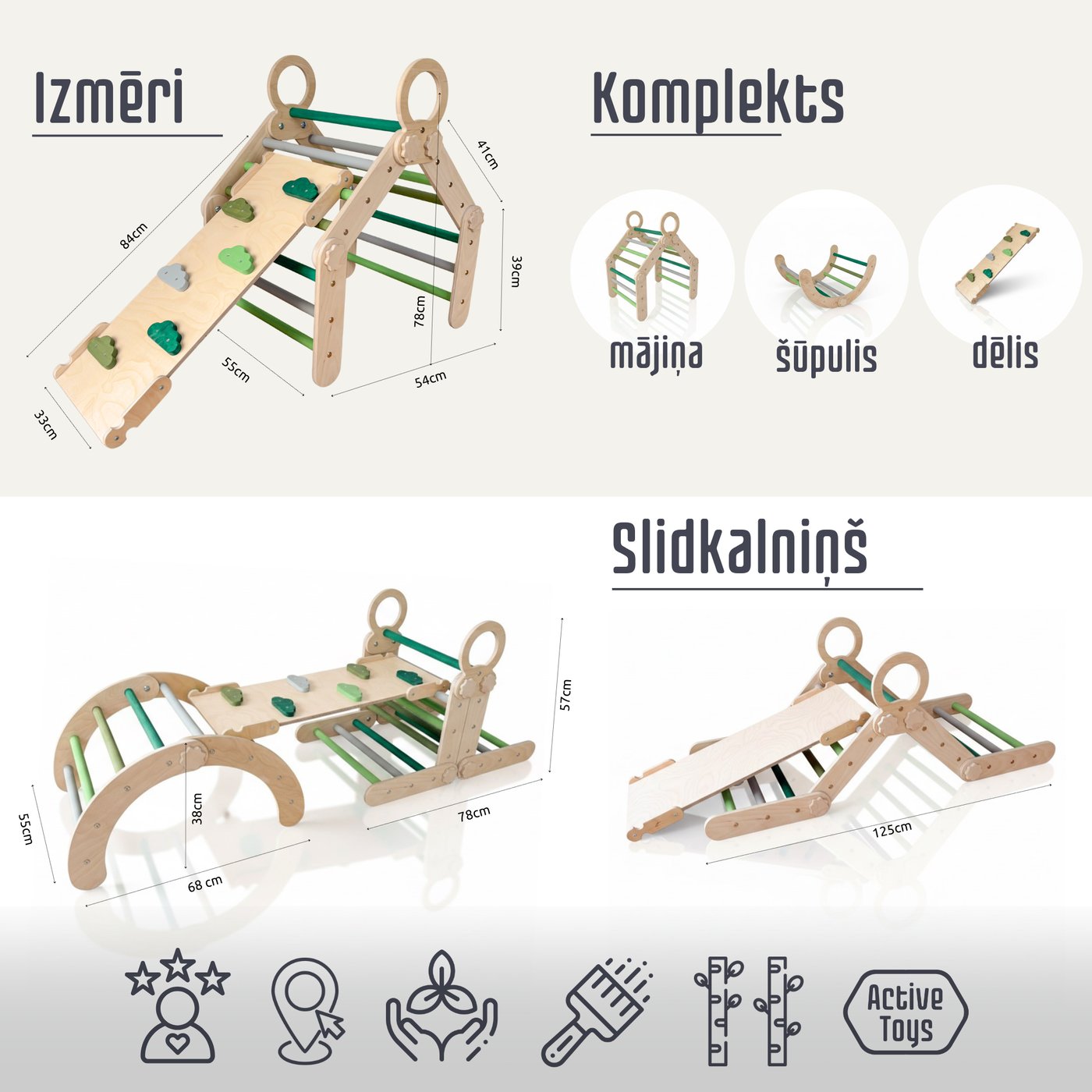 Atlaide - 3in1 Multi komplekts – zaļš